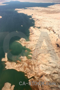 Water rock lake desert landscape.