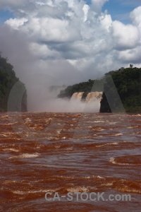 Water south america iguacu falls unesco waterfall.