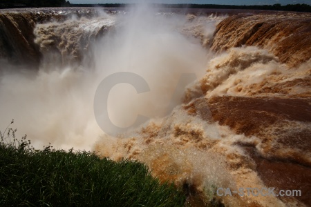 Waterfall iguazu falls river iguassu garganta del diablo.