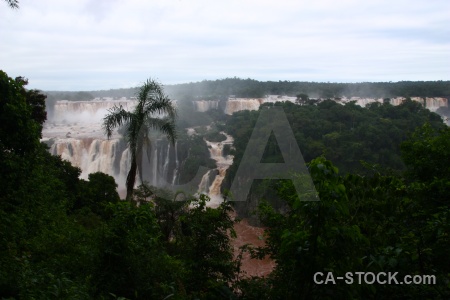 Waterfall iguazu river falls iguassu sky.