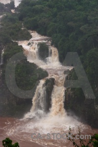 Waterfall south america iguacu falls river sky.