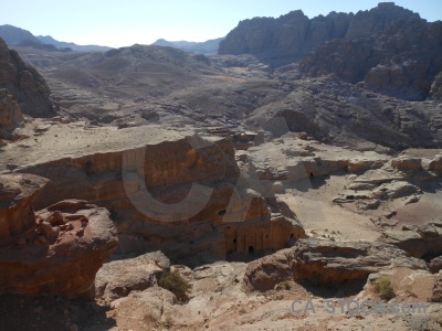 Western asia archaeological petra ancient mountain.