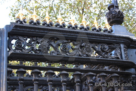 White gate ornate.
