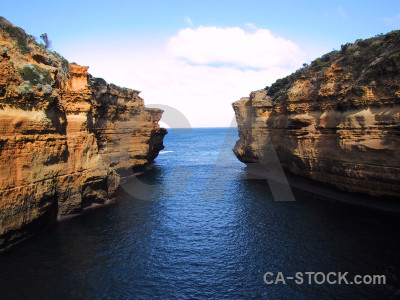 White landscape blue coast.