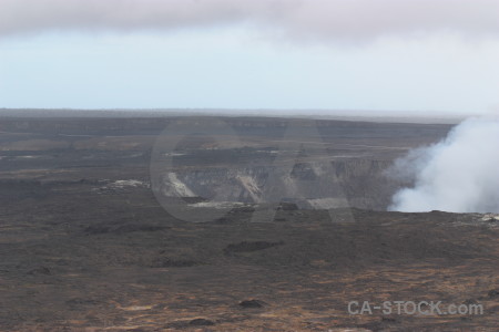 White landscape volcanic smoke crater.