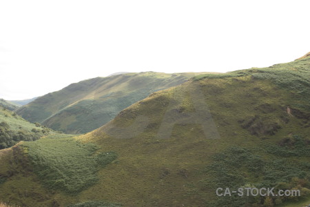 White mountain green landscape.