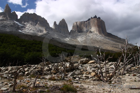 White mountain landscape.