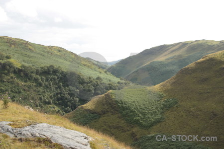 White mountain landscape green.